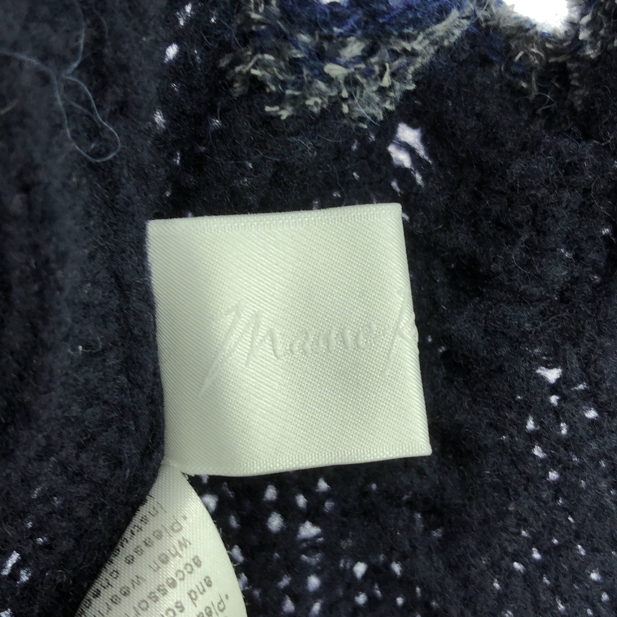 Mame Kurogouchi / マメクロゴウチ Basket Pattern Combination Knitted Pullover / バスケットパターンニットプルオーバー