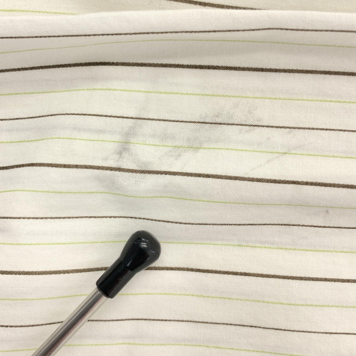 PHIGVEL / フィグベル コットン ストライプ バンドカラーシャツ