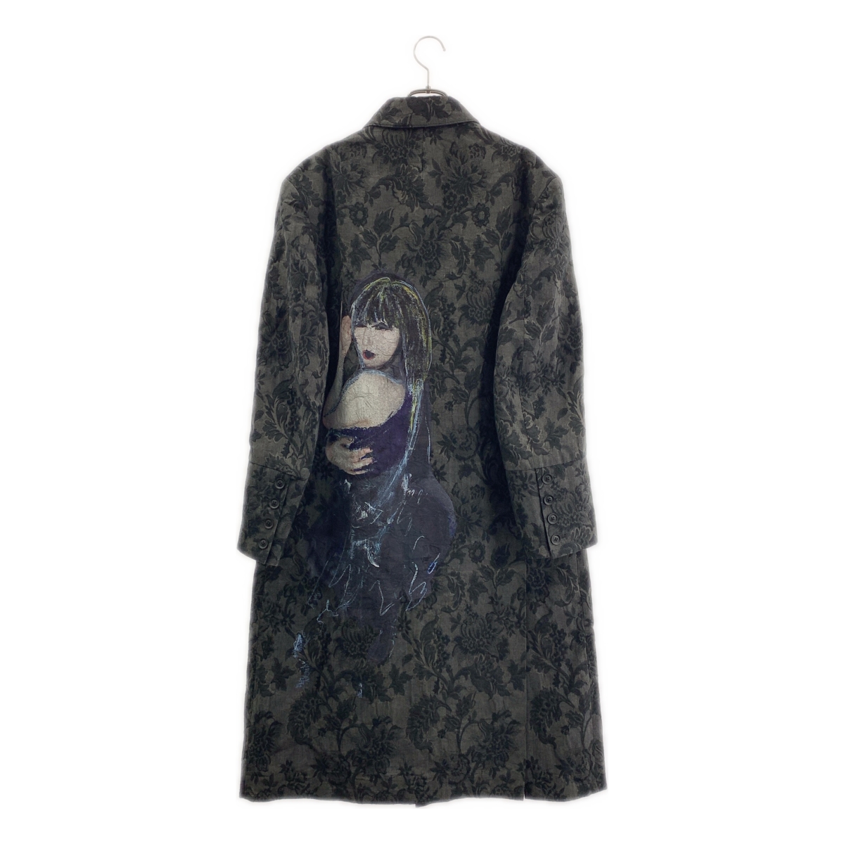 YOHJI YAMAMOTO POUR HOMME / ヨウジヤマモトプールオム WOMEN PEINT LONG JACKET ジャガード ロング ジャケット