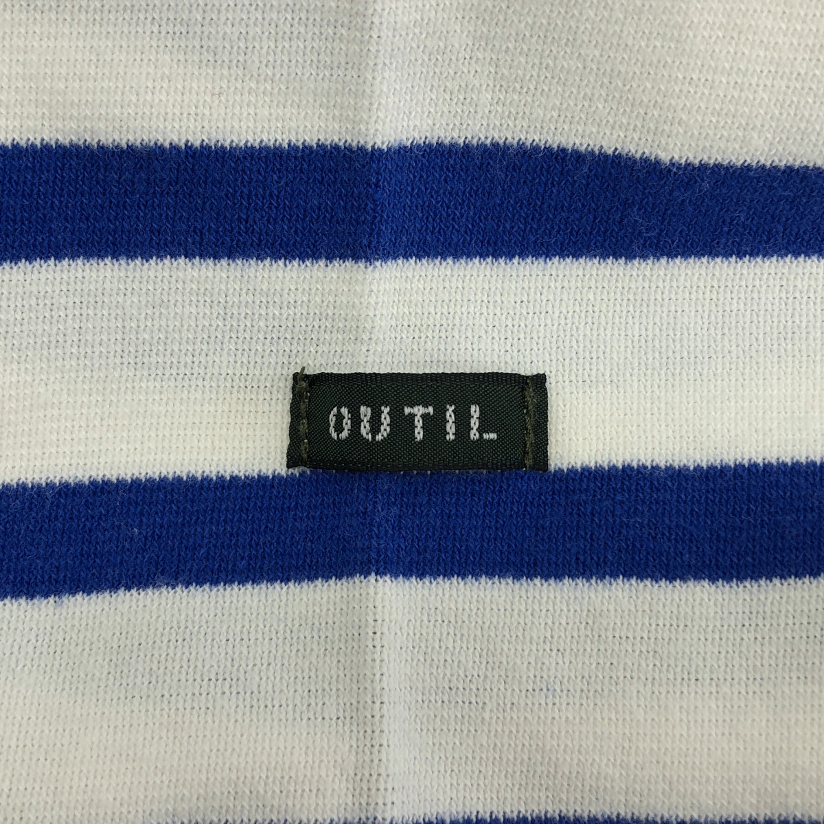 OUTIL / ウティ ボーダー  ボートネック バスク オーバーシルエット カットソー