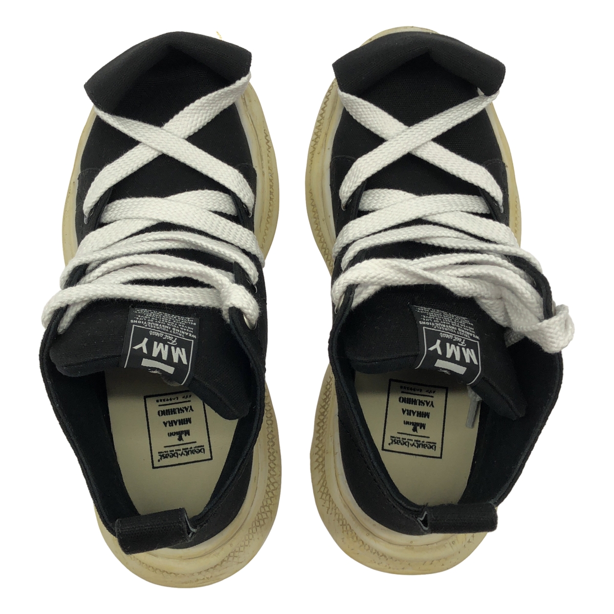 MIHARA YASUHIRO / ミハラヤスヒロ ROLL-TOE STAINING SHOES ロールトゥ ミッドカット スニーカー