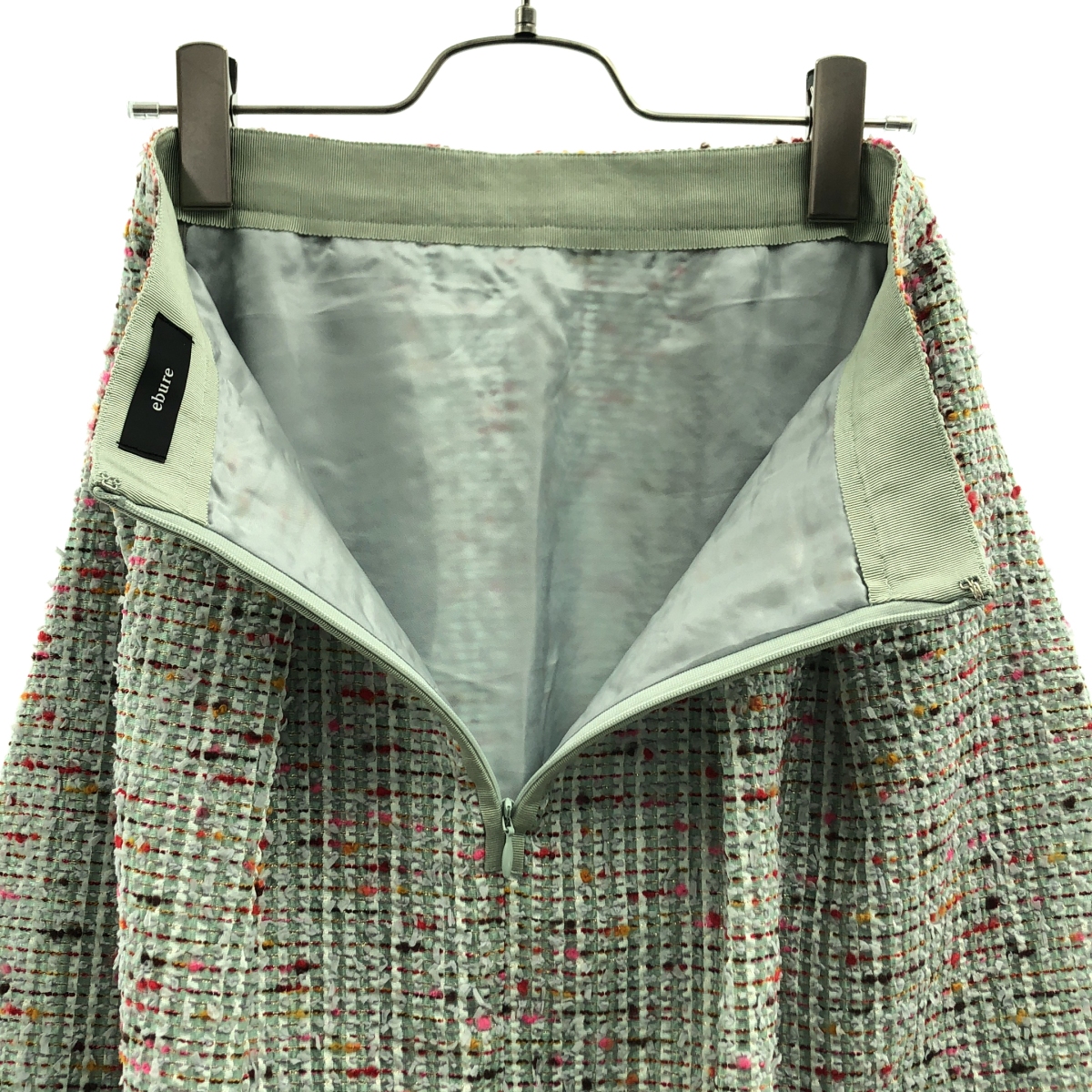 ebure / エブール ツイード カラースラブシアー スカート / 裏地付き