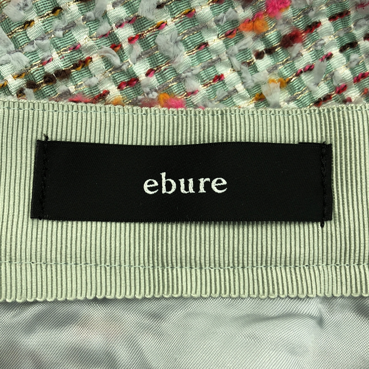 ebure / エブール ツイード カラースラブシアー スカート / 裏地付き