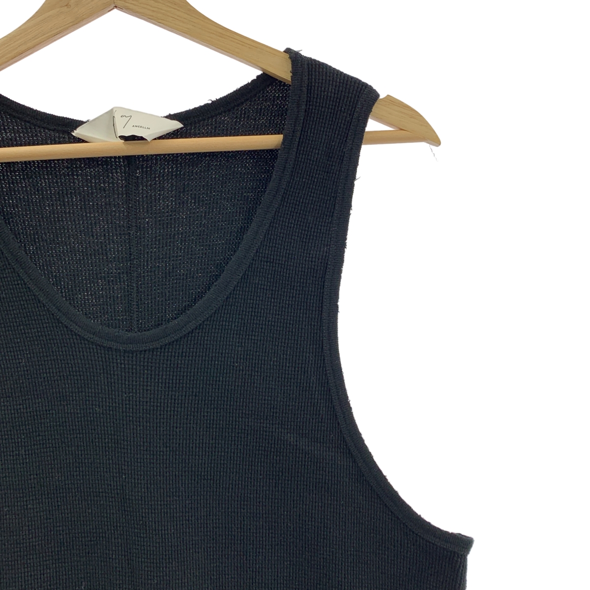 ANCELLM / アンセルム DAMAGE WAFFLE TANK TOP / ダメージ加工 ワッフル ロング タンクトップ カットソー