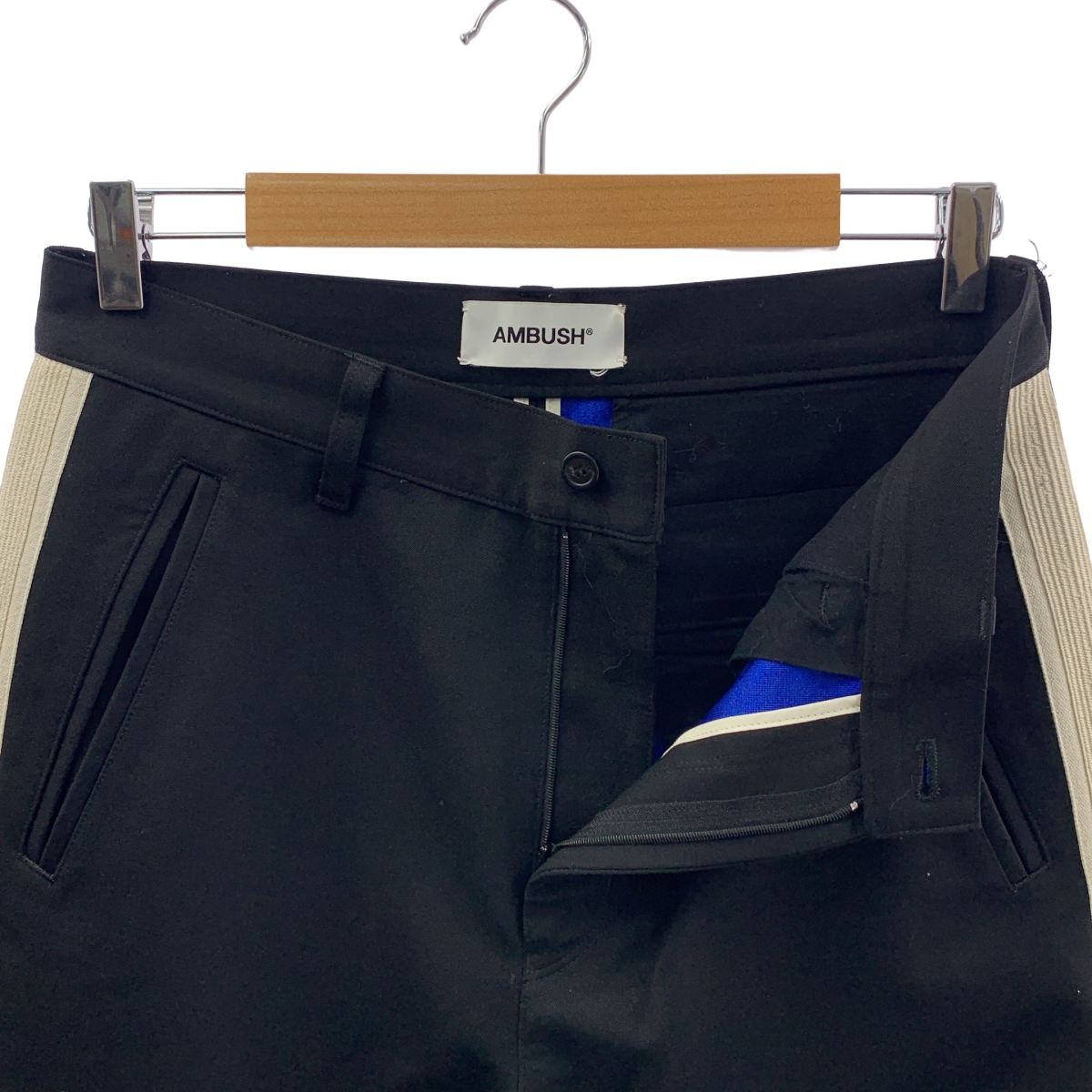 その他 ウール サイドライン テーパードパンツ