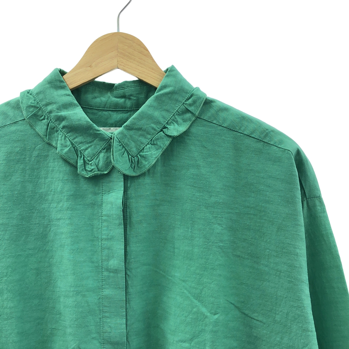 その他 Cu/スーピマスラブ Cナチュラルワッシャー チビフリルシャツBL