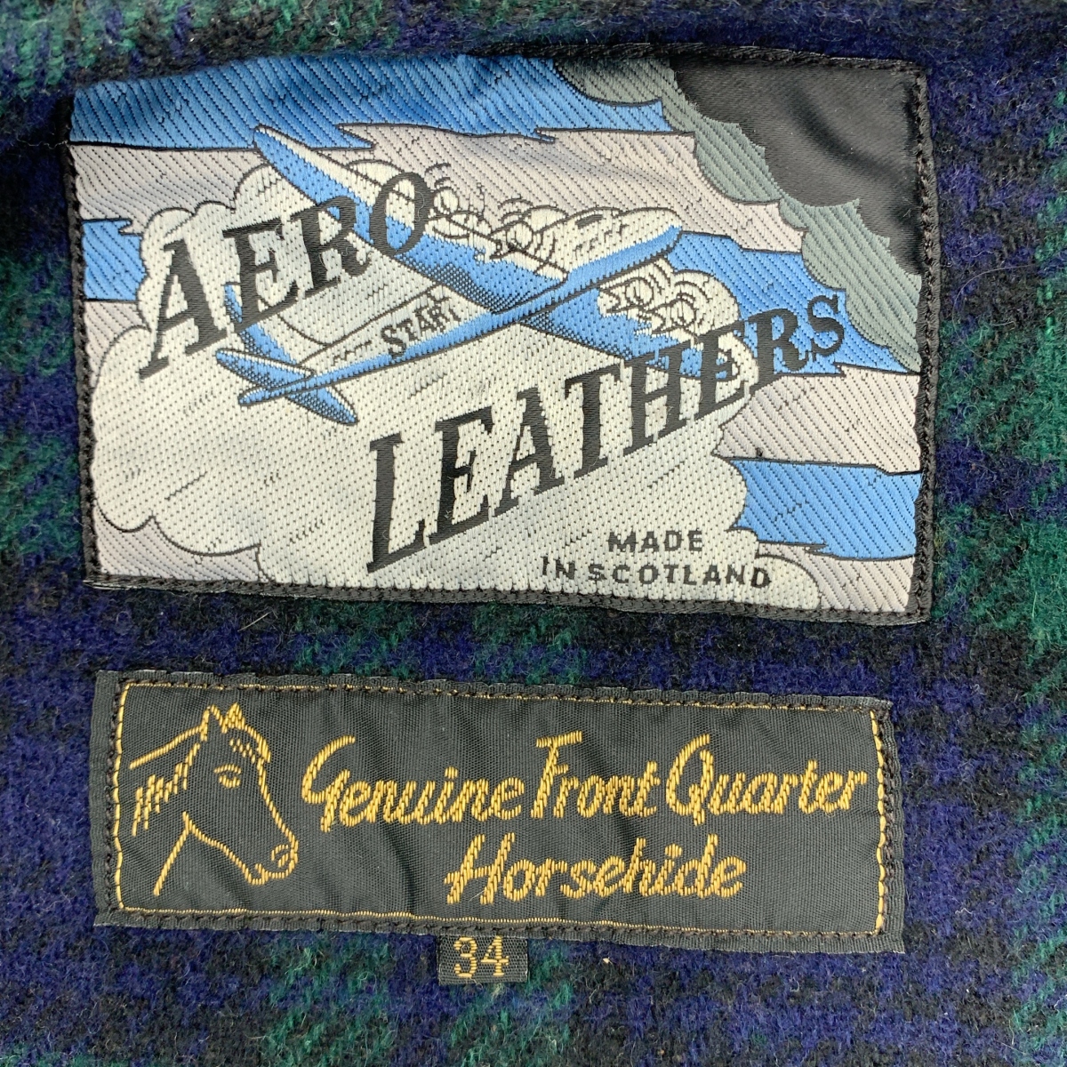 AEROLEATHER / エアロレザー Genuine Front Quarter Horsehide / ホースハイド レザー シングル ライダース ジャケット / 総裏地