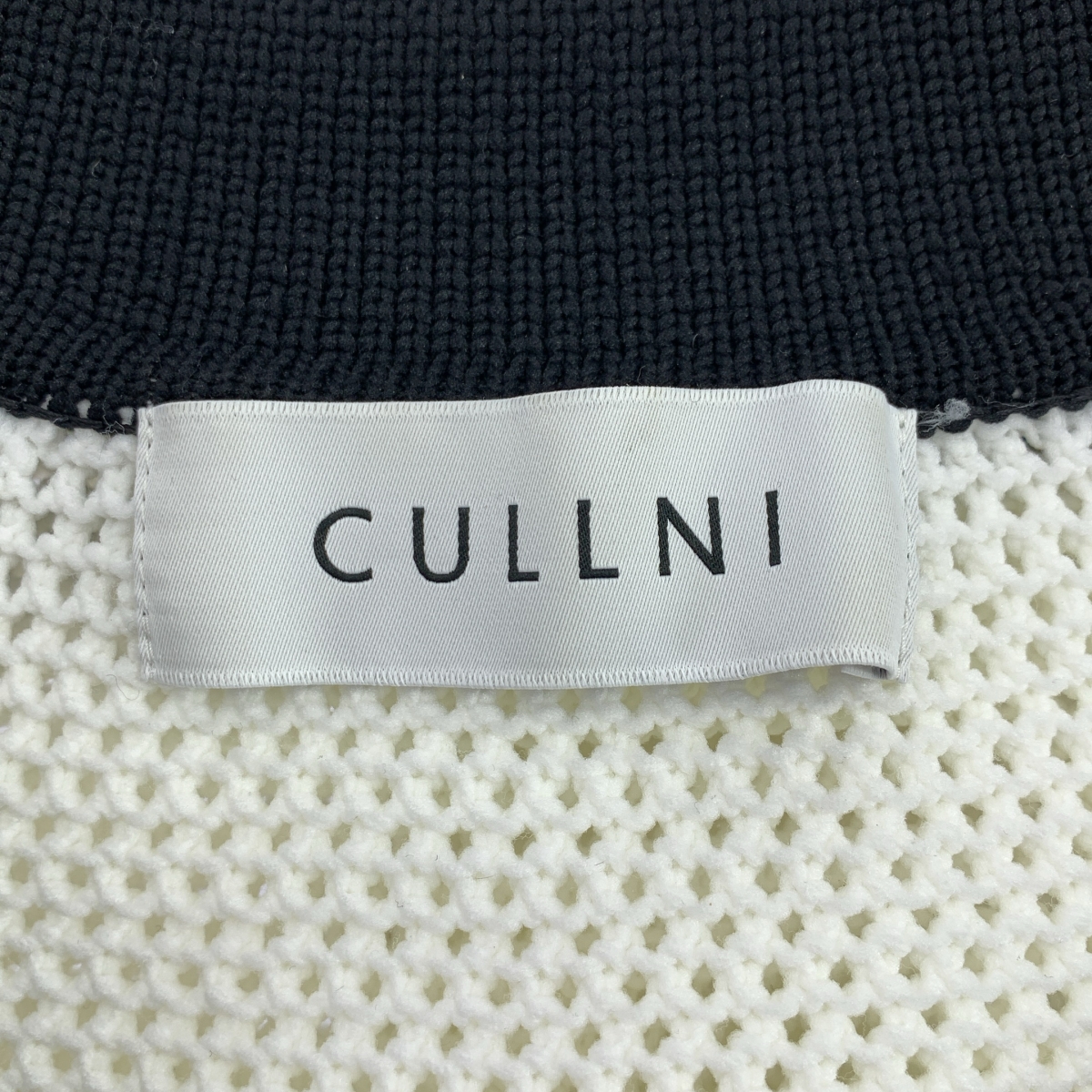 CULLNI / クルニ Bi Color Mesh Knit ZIp Up Polo Shirt / メッシュニットポロシャツ