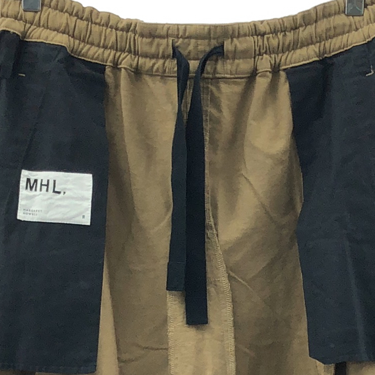 MHL. / エムエイチエルマーガレットハウエル コットン ドローストリング ロングスカート