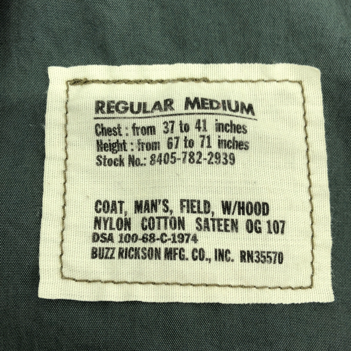BUZZ RICKSON'S / バズリクソンズ Type M-65 WATER REPELLENT FINISHED / BR14693 撥水加工 フィールドジャケット