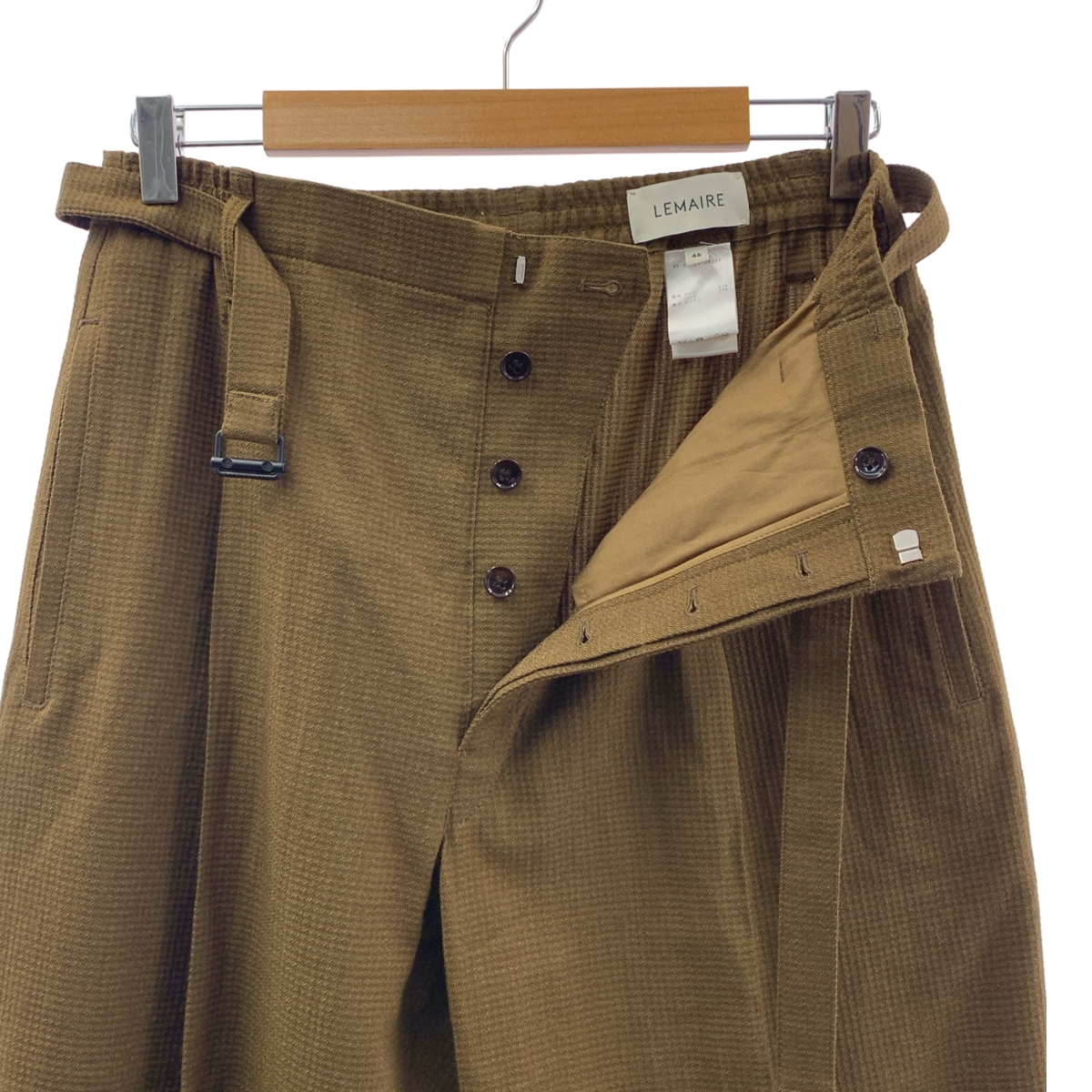 LEMAIRE / ルメール Pleat front trousers / ベルテッド タック テーパード パンツ