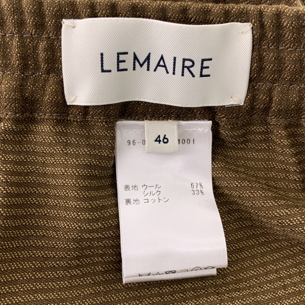 LEMAIRE / ルメール Pleat front trousers / ベルテッド タック テーパード パンツ