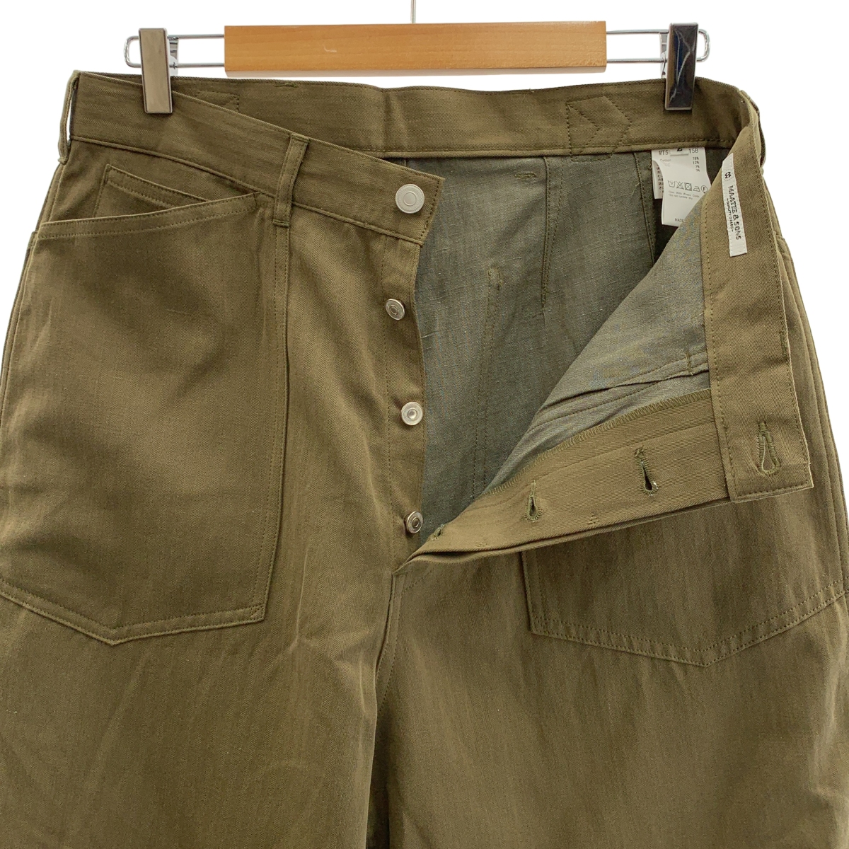 MAATEE&SONS / マーティー&サンズ military denim / ヘリンボーン ミリタリー ワイドパンツ