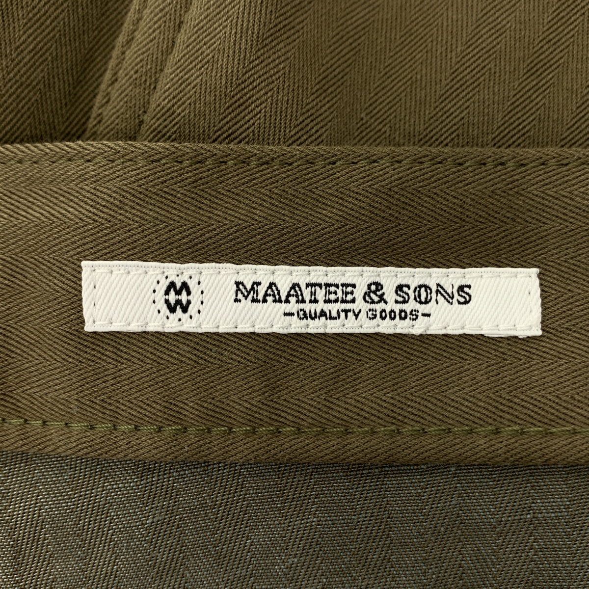 MAATEE&SONS / マーティー&サンズ military denim / ヘリンボーン ミリタリー ワイドパンツ