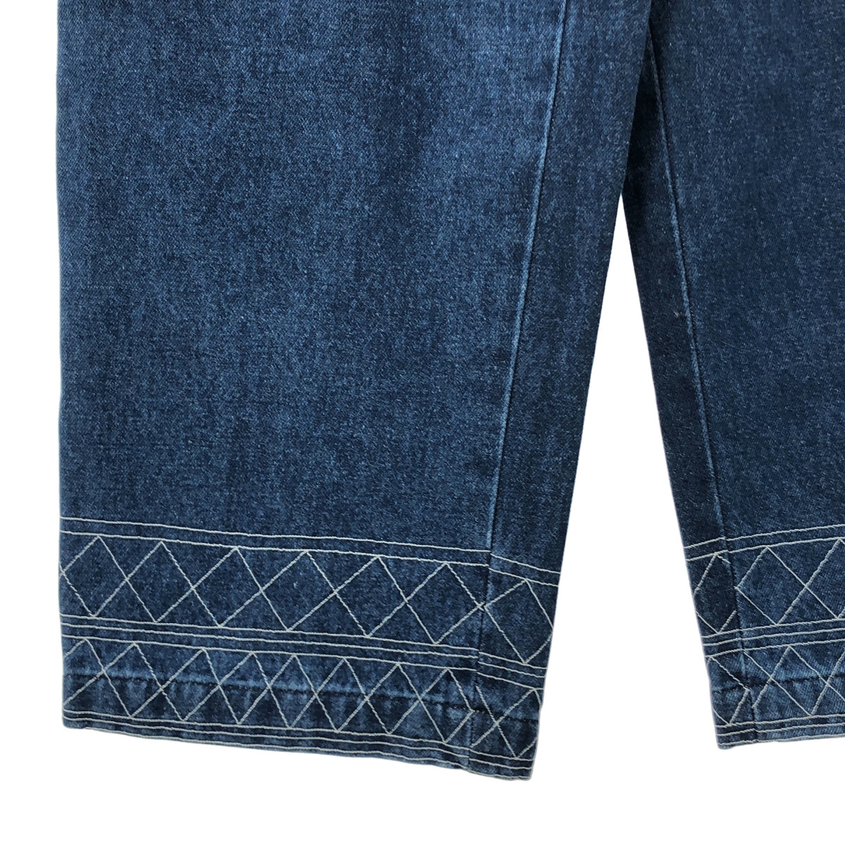 BODE / ボーディ Murray high-rise pleated embroidered wide-leg jeans 刺しゅう 2タック ワイドデニムパンツ