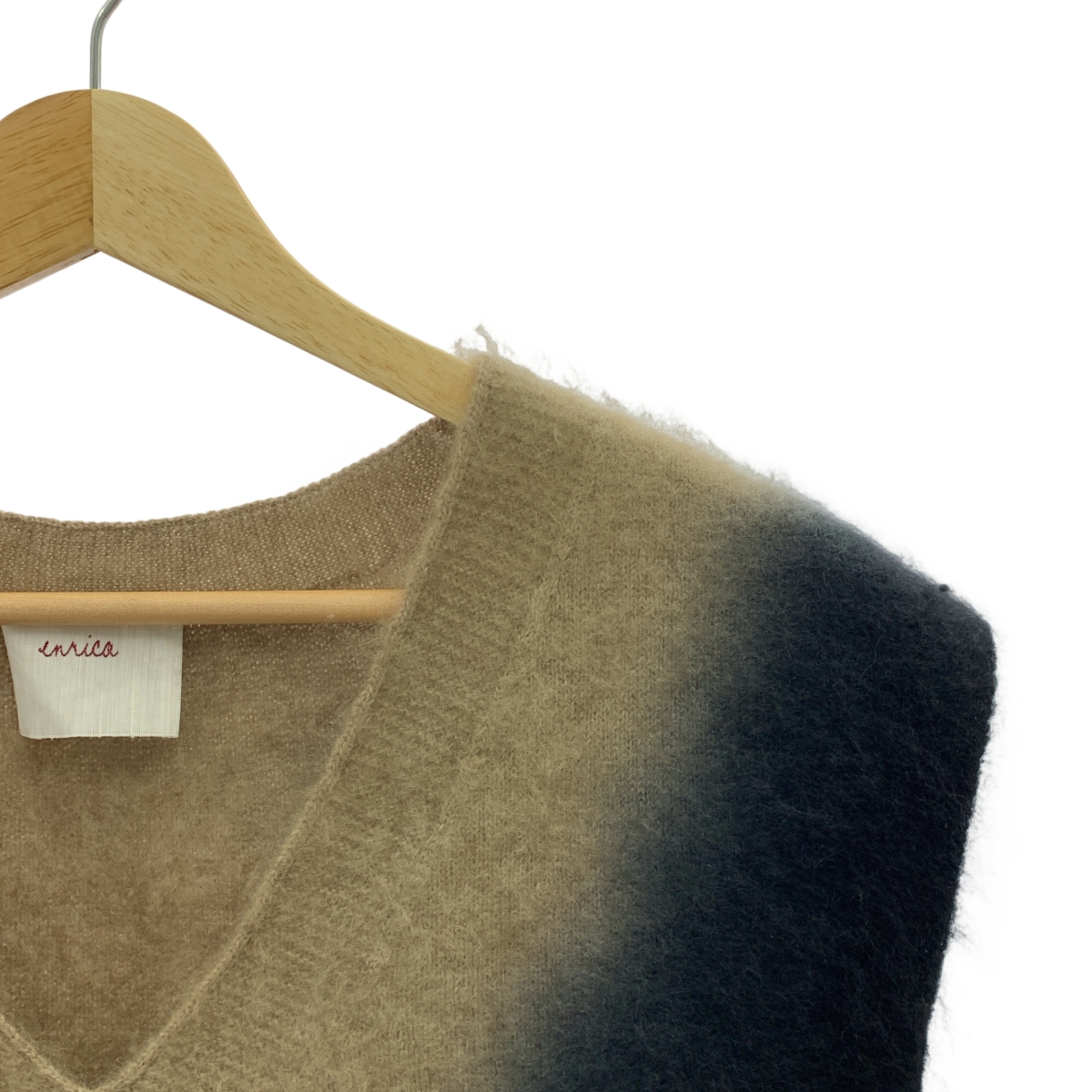 enrica / エンリカ cashmere 100％ / カシミヤ シャギー グラデーション ニット ベスト