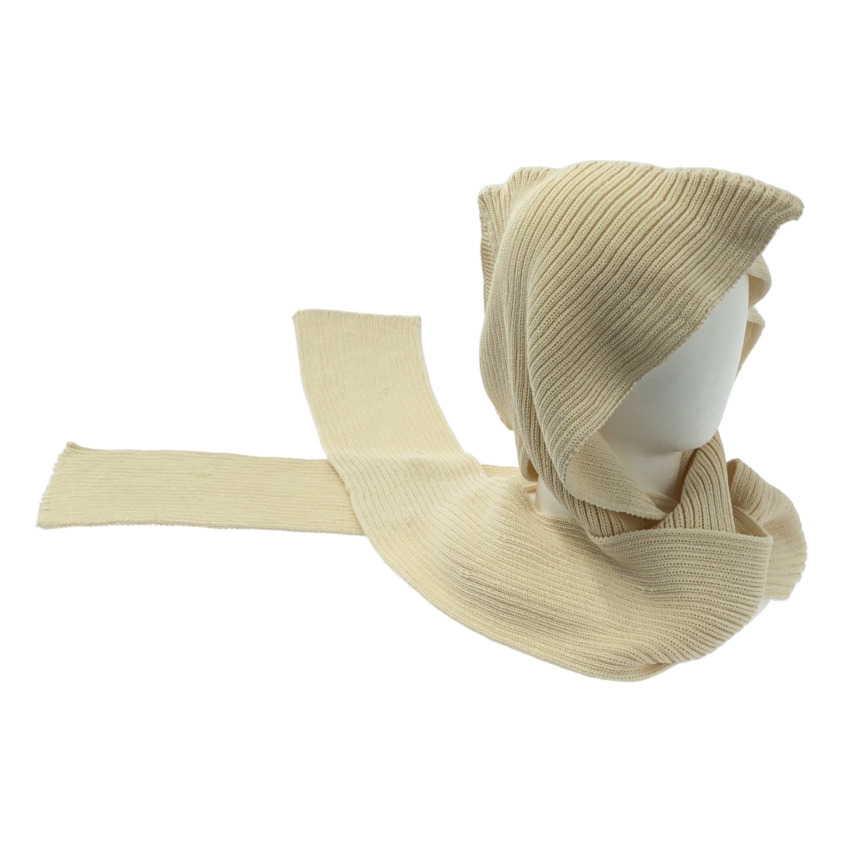 HOMME PLISSE ISSEY MIYAKE / オムプリッセイッセイミヤケ BEANIE SCARF ストール付 コットン ニットキャップ