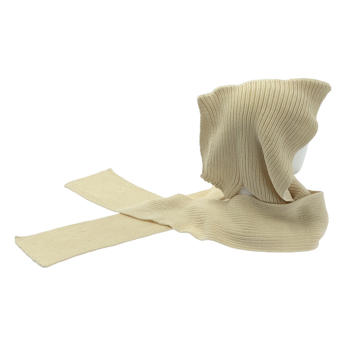 HOMME PLISSE ISSEY MIYAKE / オムプリッセイッセイミヤケ BEANIE SCARF ストール付 コットン ニットキャップ