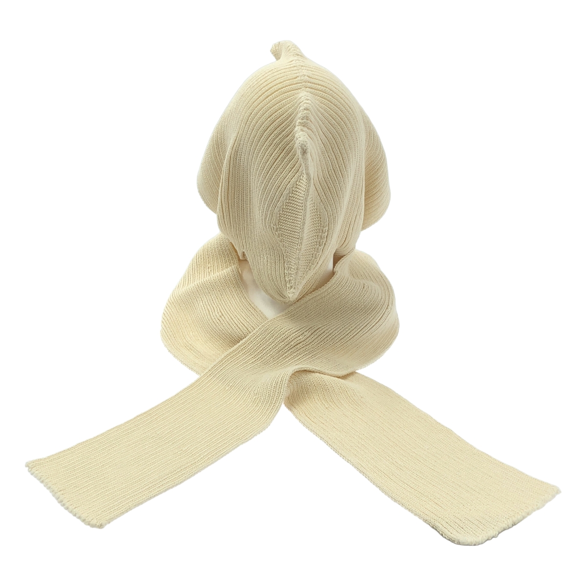 HOMME PLISSE ISSEY MIYAKE / オムプリッセイッセイミヤケ BEANIE SCARF ストール付 コットン ニットキャップ