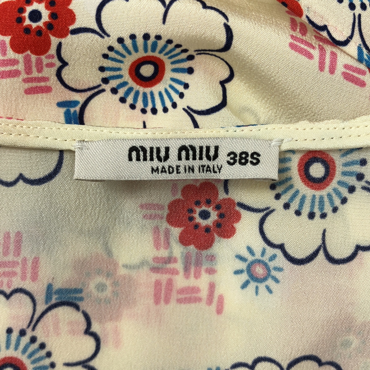miu miu / ミュウミュウ フラワープリント タック プルオーバーワンピース