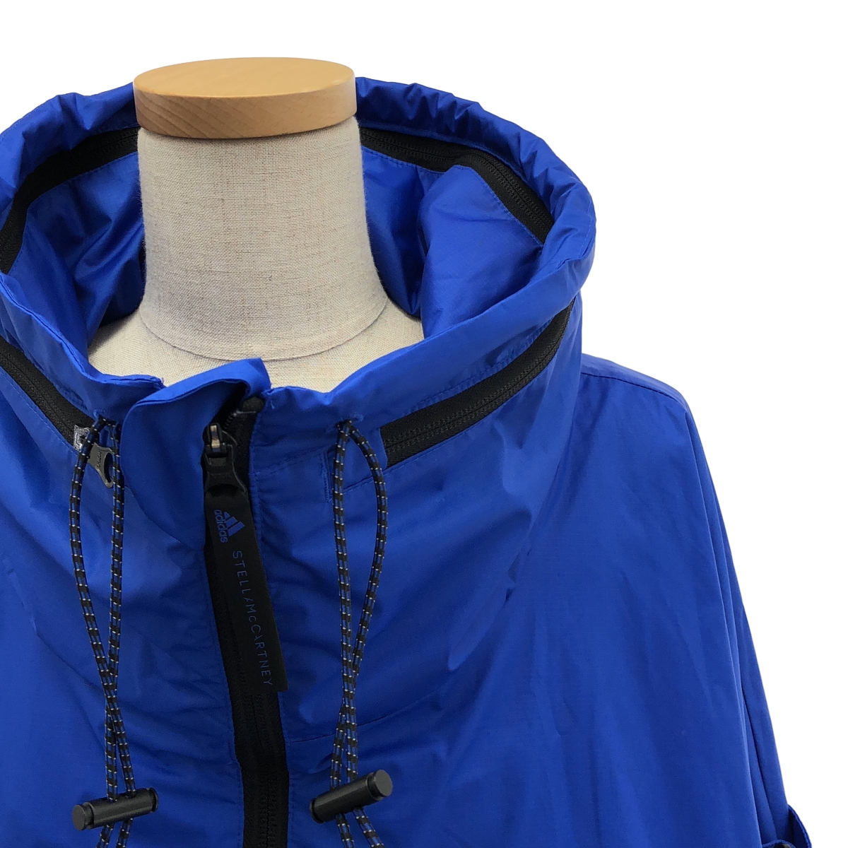 adidas by Stella McCartney / アディダスバイステラマッカートニー ロゴ フルジップ オーバー コート / メッシュ総裏地