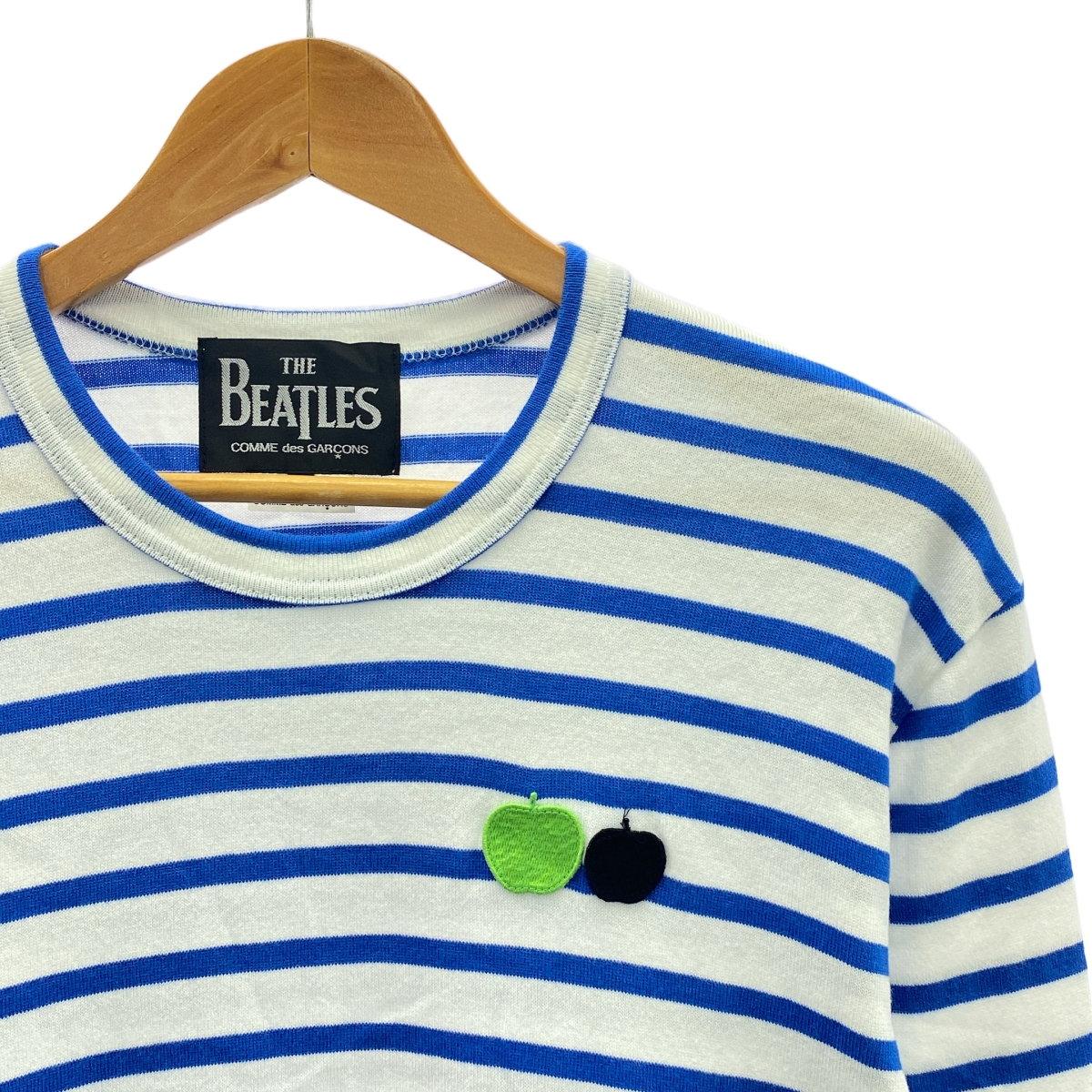 THE BEATLES COMME des GARCONS / ザ・ビートルズコムデギャルソン ボーダー ワッペン クルーネック オーバー カットソー