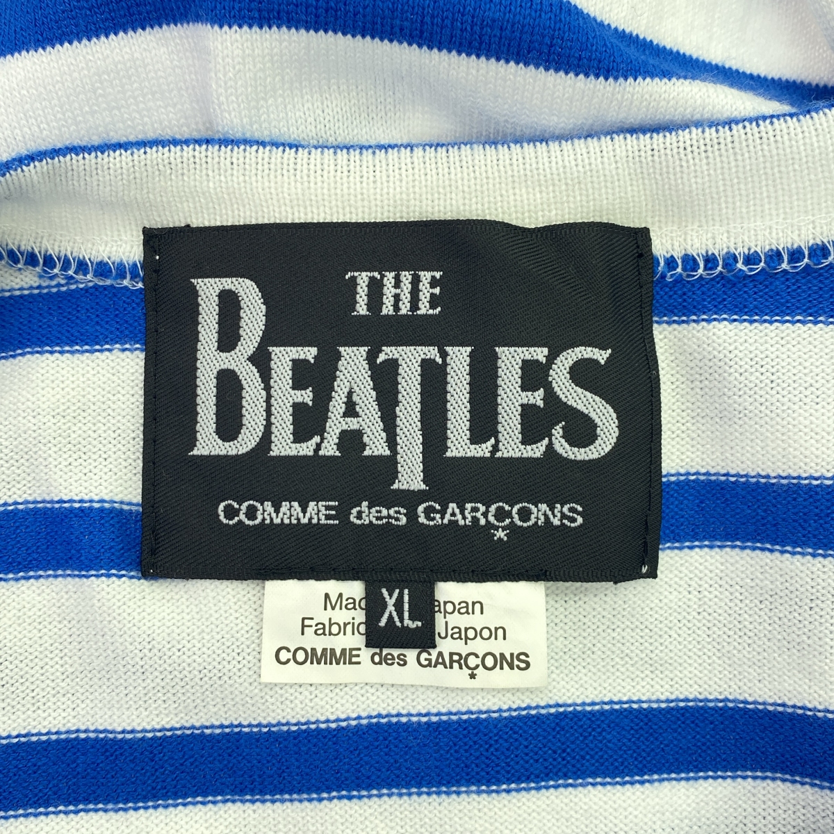 THE BEATLES COMME des GARCONS / ザ・ビートルズコムデギャルソン ボーダー ワッペン クルーネック オーバー カットソー
