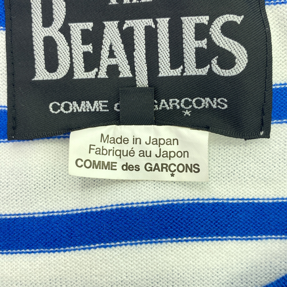 THE BEATLES COMME des GARCONS / ザ・ビートルズコムデギャルソン ボーダー ワッペン クルーネック オーバー カットソー