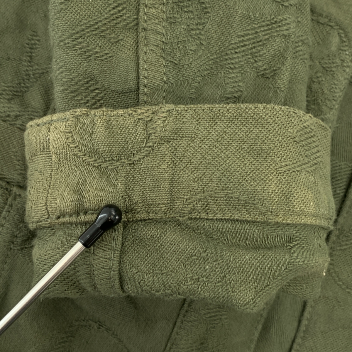 lucien pellat-finet / ルシアンペラフィネ コットン ジャガード ボタンレス ノーカラー ジャケット