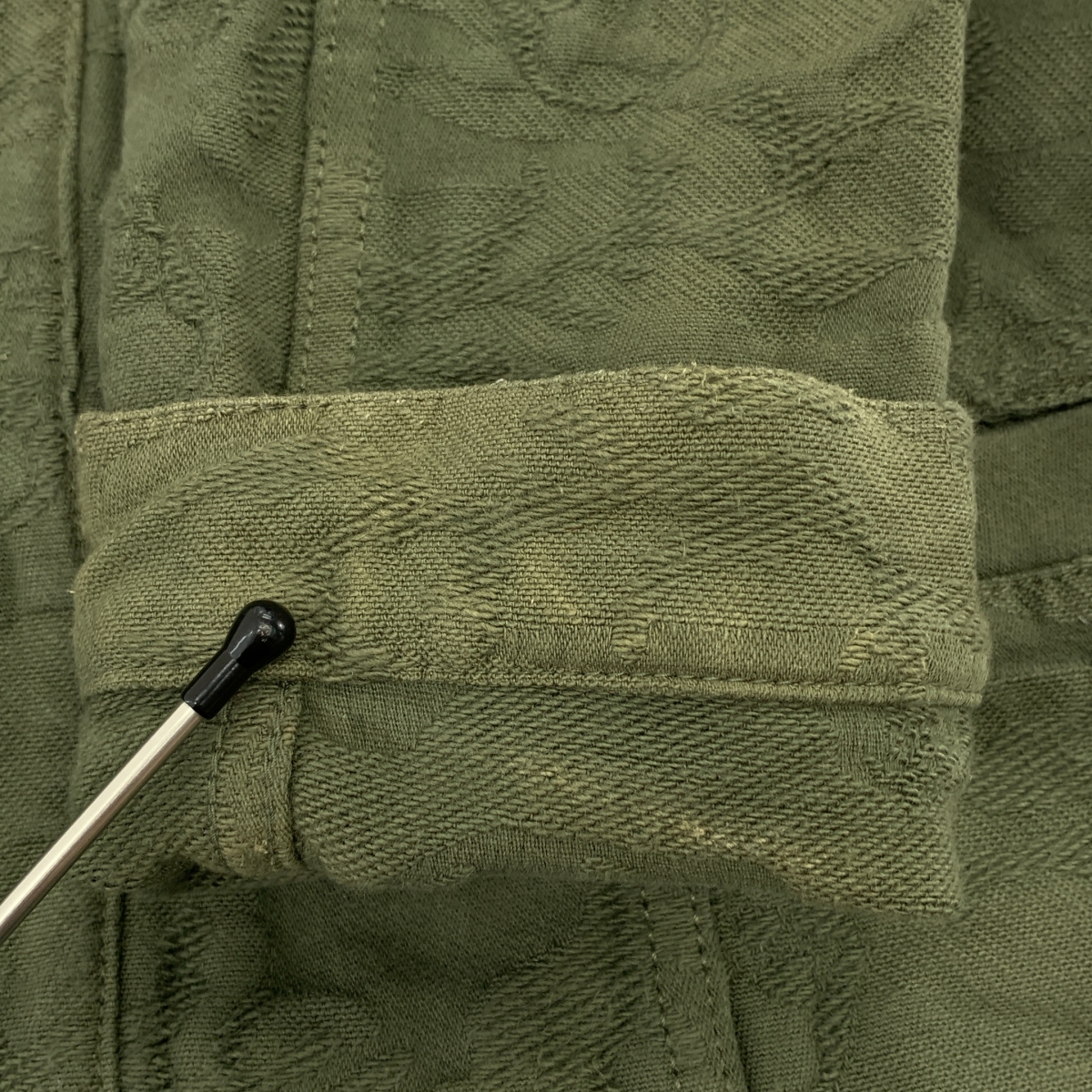 lucien pellat-finet / ルシアンペラフィネ コットン ジャガード ボタンレス ノーカラー ジャケット