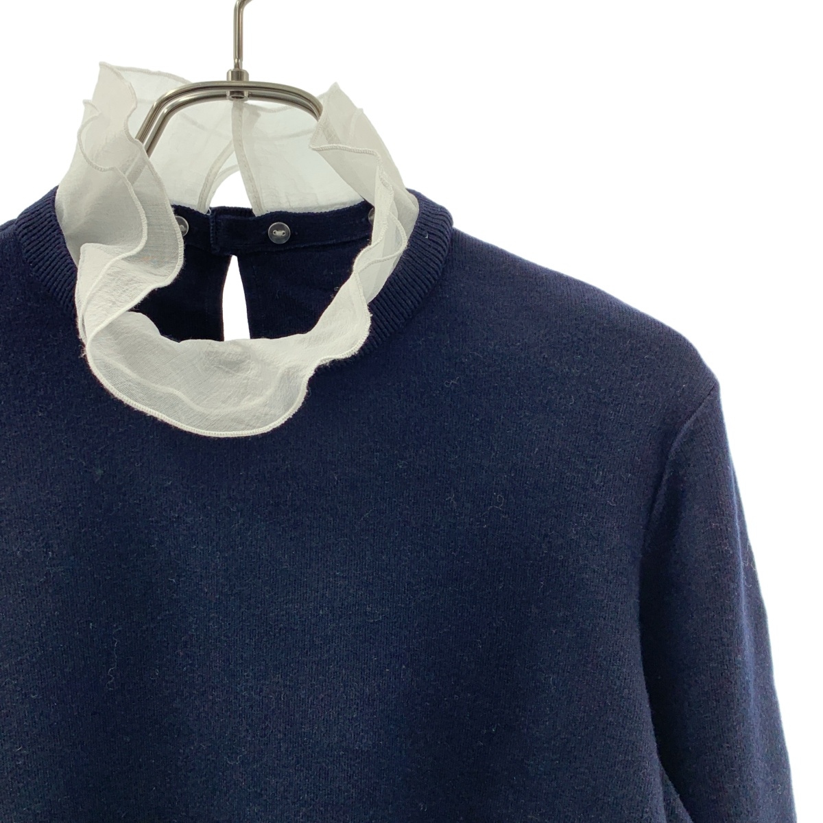 UNITED ARROWS / ユナイテッドアローズ オーガンジー ラッフルフリル 4WAY ニット