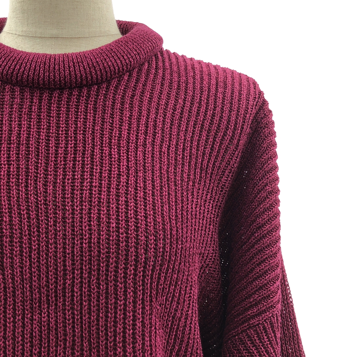 Cristaseya / クリスタセヤ Washi / 和紙 リブ ニット プルオーバー