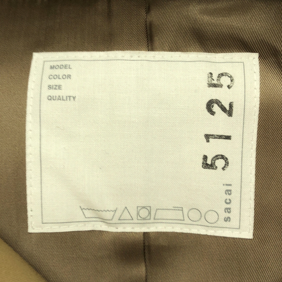 sacai / サカイ ウール 異素材 切替 再構築 ベルテッド トレンチ オーバーコート