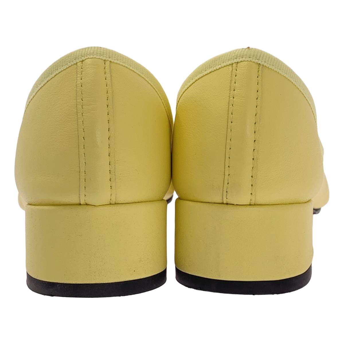 repetto / レペット レザー リボン チャンキーヒール パンプス