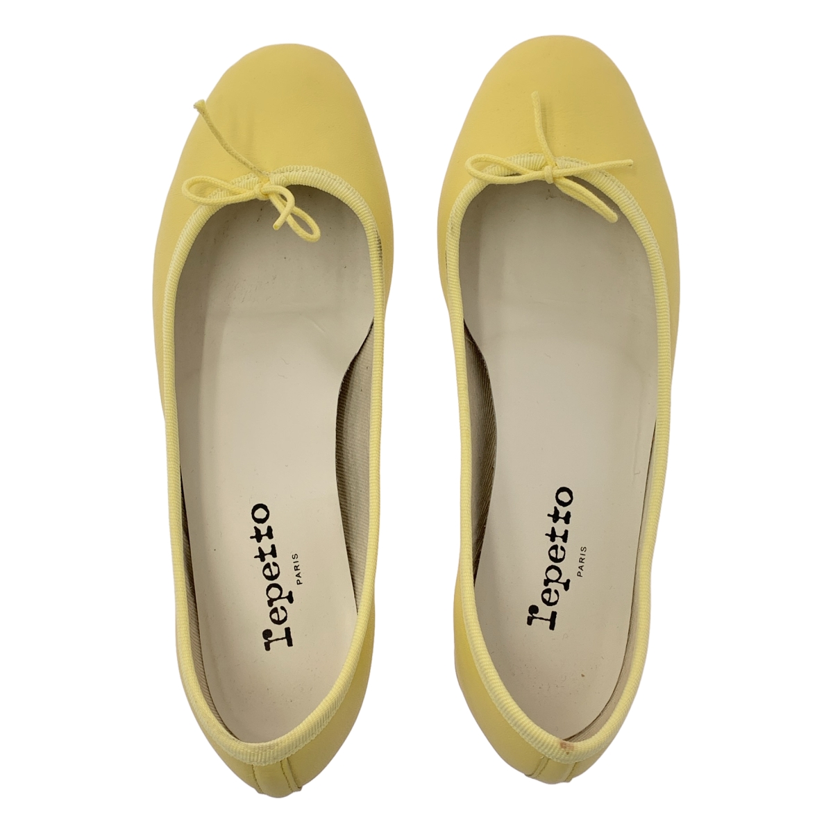 repetto / レペット レザー リボン チャンキーヒール パンプス