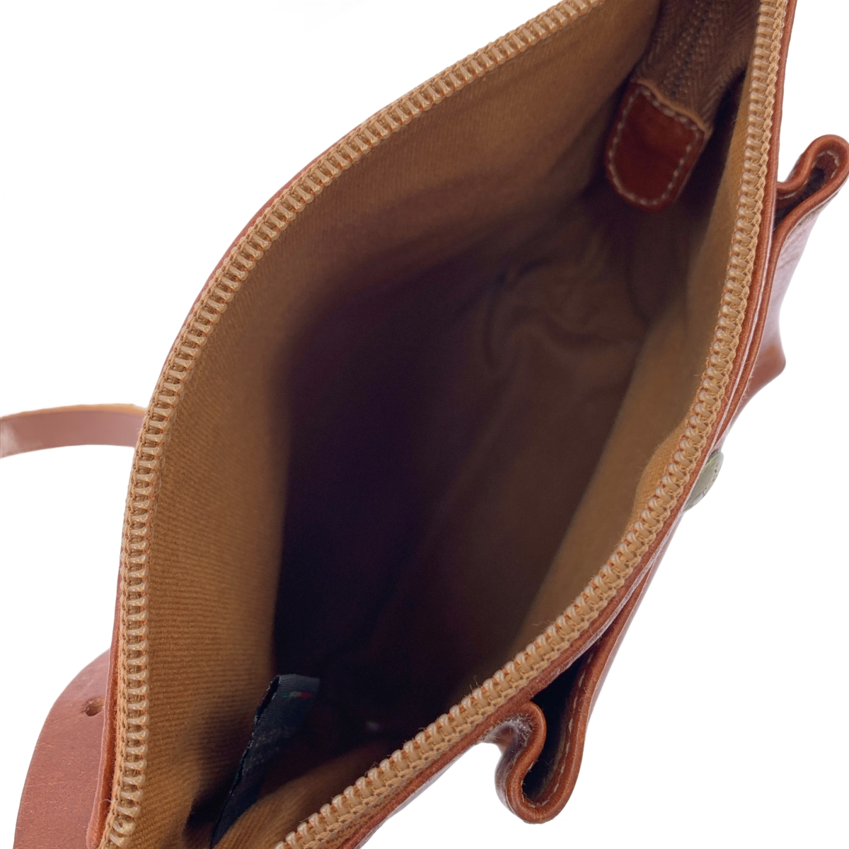 IL BISONTE / イルビゾンテ レザー ロゴ ダブルポケット ショルダーバッグ / ユニセックス