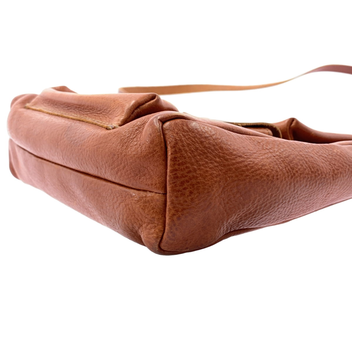 IL BISONTE / イルビゾンテ レザー ロゴ ダブルポケット ショルダーバッグ / ユニセックス