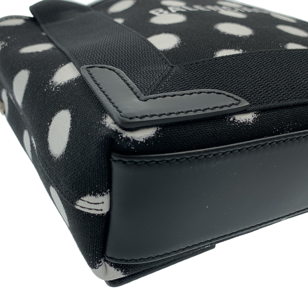 BALENCIAGA / バレンシアガ Cabas XS キャンバス ドット プリント ハンドバッグ