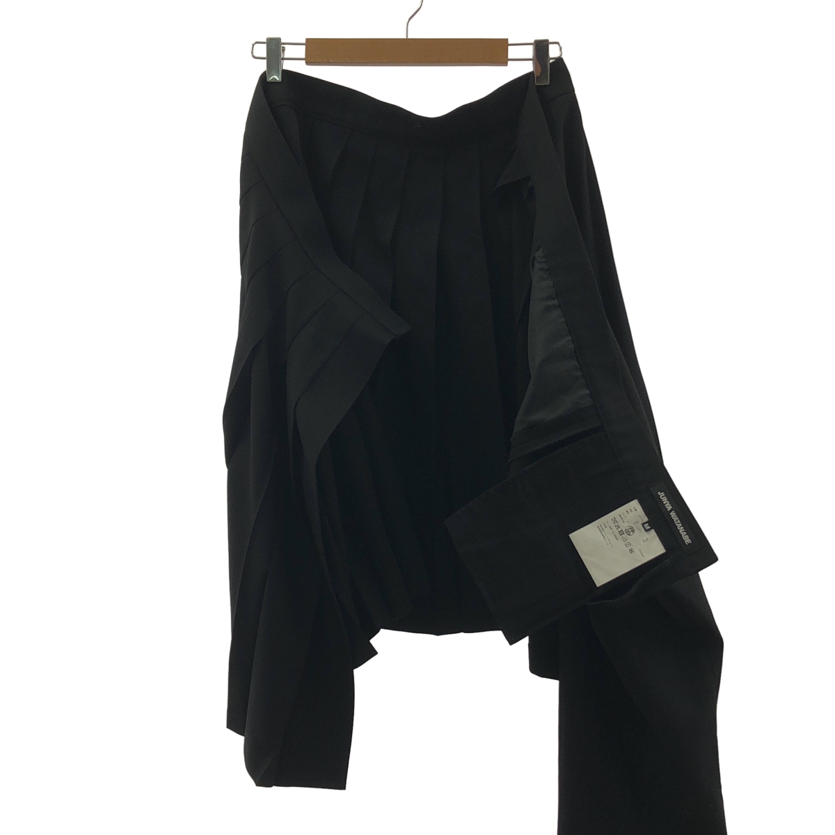 JUNYA WATANABE / ジュンヤワタナベ プリーツ加工 ウール アシンメトリー パンツ