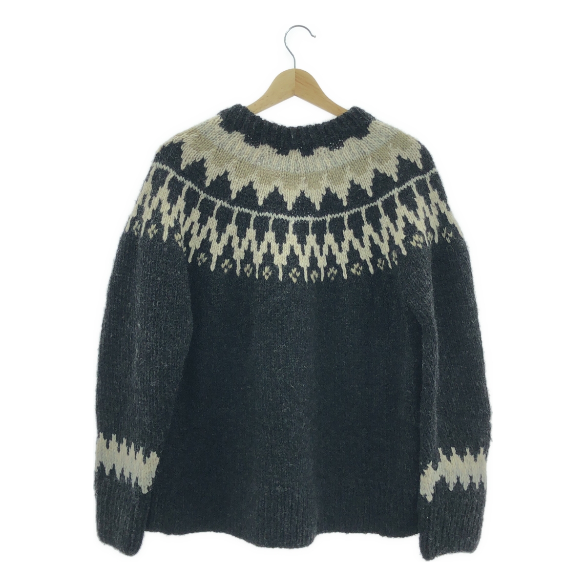 CASA FLINE / カーサフライン フェアアイル柄 ハンドニット カーディガン