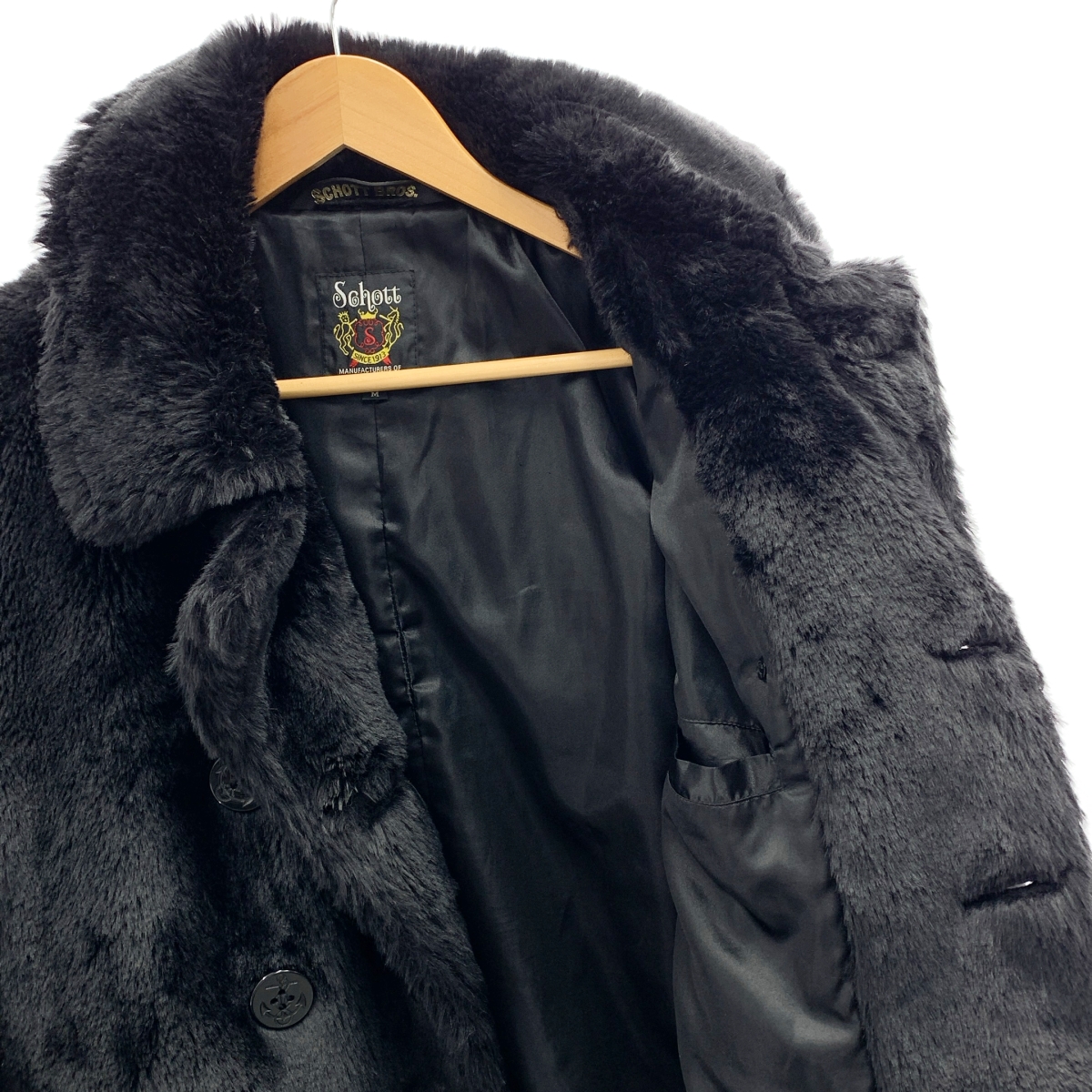 SCHOTT / ショット フェイクファー ピーコート