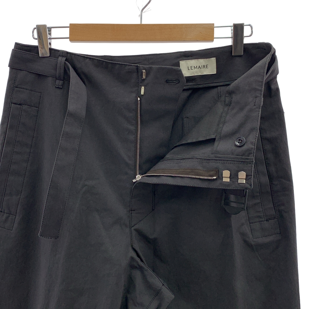 LEMAIRE / ルメール SEAMLESS BELTED PANTS コットン シームレス ベルトパンツ