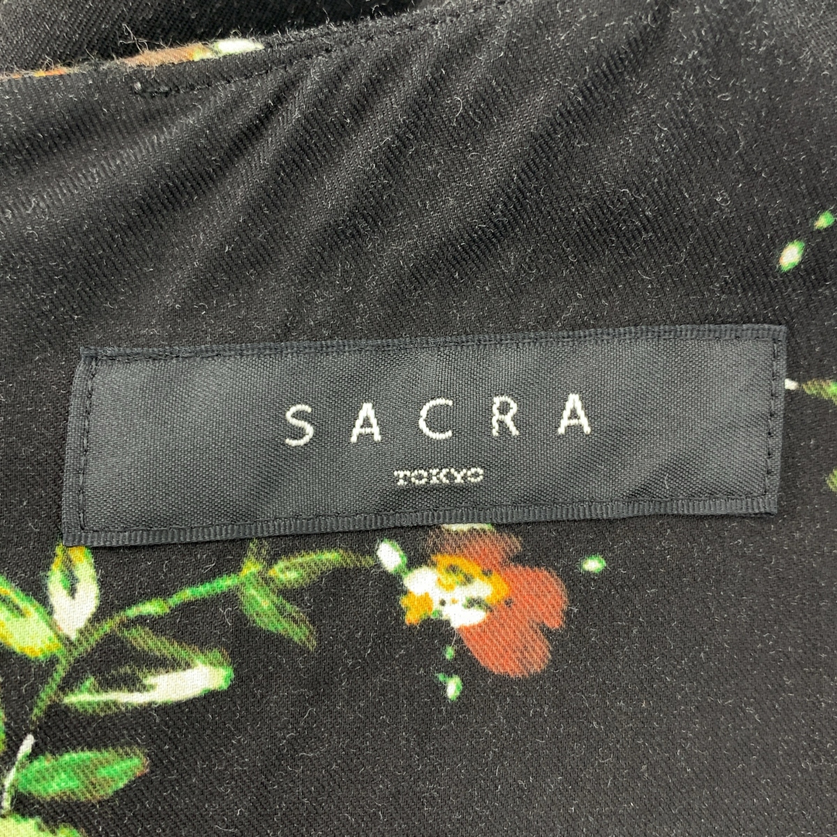 SACRA / サクラ コットンリヨセル マルチフラワー ノースリーブ ワンピース