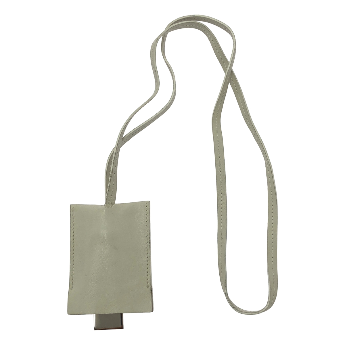 GUCCI / グッチ レザー キークロシェット プレート キーリング