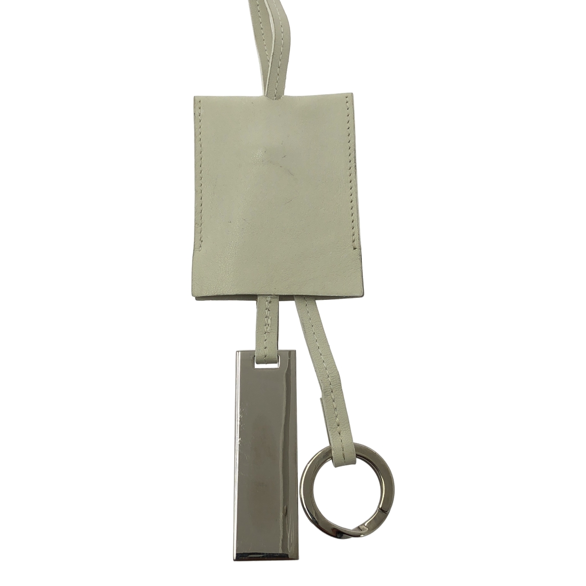 GUCCI / グッチ レザー キークロシェット プレート キーリング