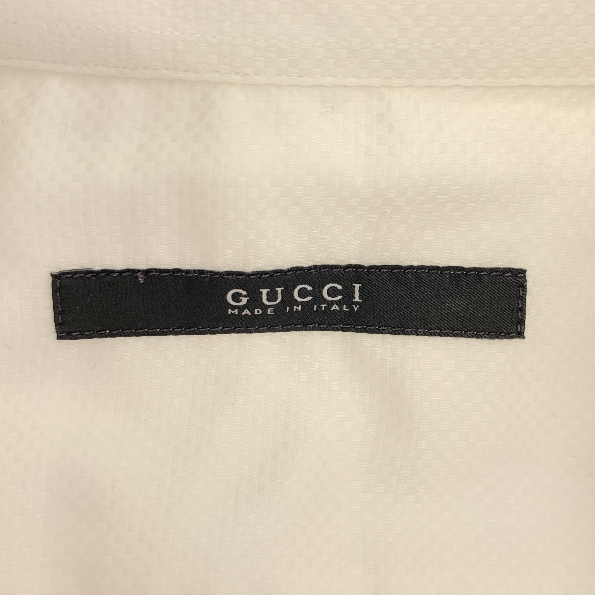 GUCCI / グッチ ロゴボタン ビッグカラー ドレスシャツ