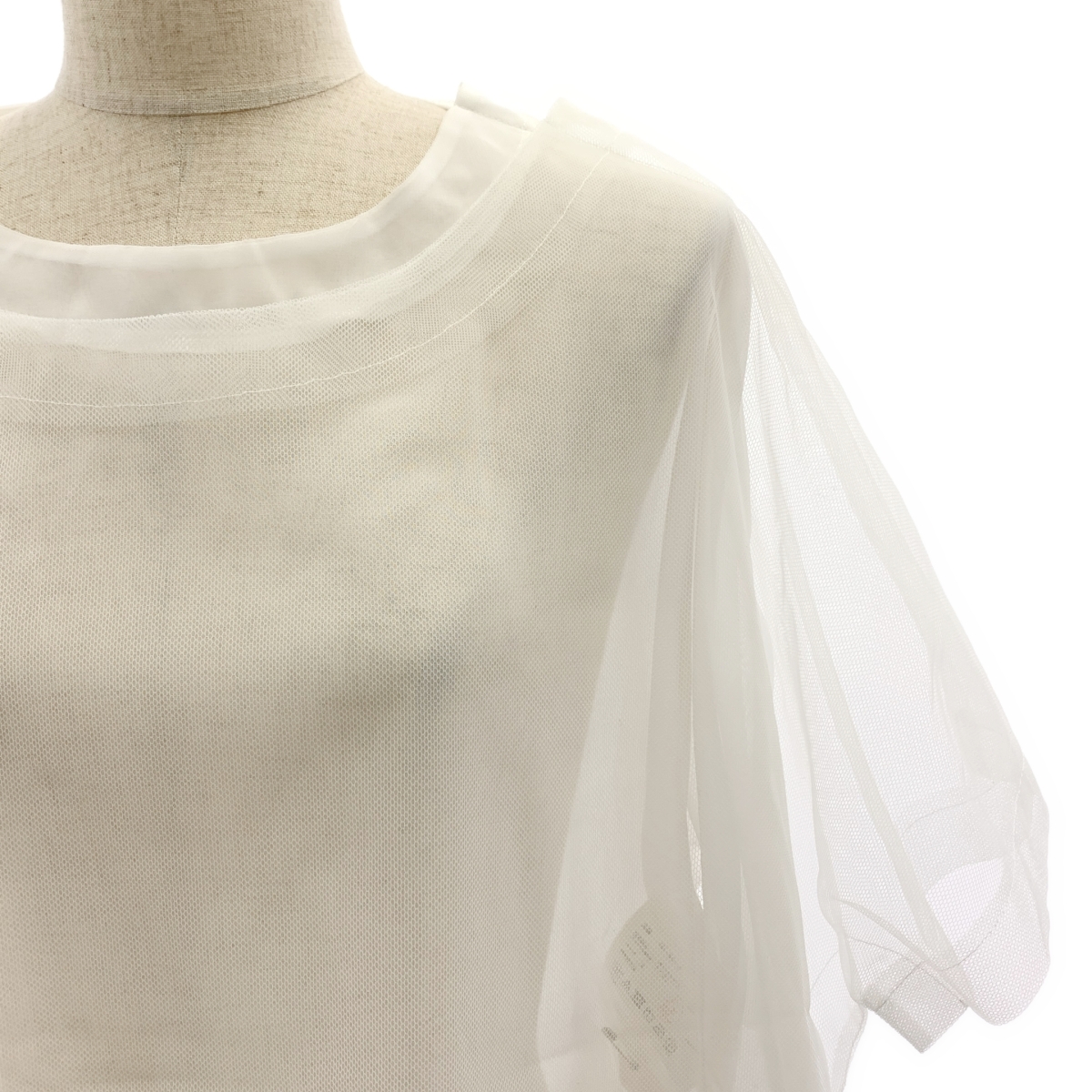 COMME des GARCONS / コムデギャルソン ポリエステル チュール レイヤード バックジップ ブラウス