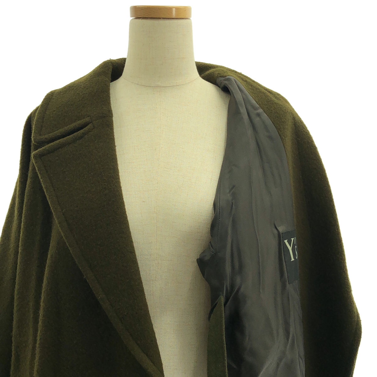Y's / ワイズヨウジヤマモト ウール ベルテッド オーバーコート / 総裏地