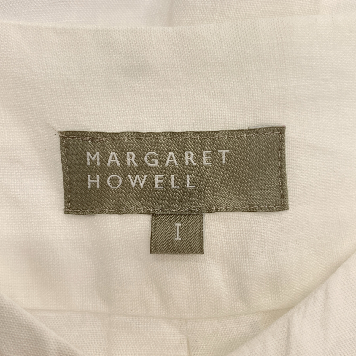 MARGARET HOWELL / マーガレットハウエル リネン ノーカラーシャツ