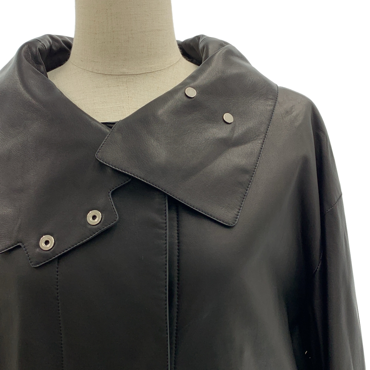 HERMES / エルメス カーフレザー パンチングコート